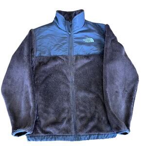 The North Face Girls Fleece Jacket Brown Large Full Zip